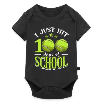 I just finished 100 days of school Tennis Sports - Baby Premium short-sleeve bodysuit - black - Front