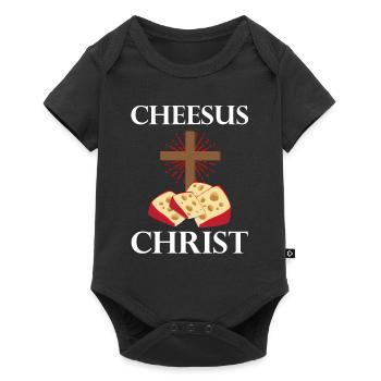 Gouda-Käse-Design für Gouda Fnas und Charcuterie - Baby Premium Kurzarmbody - Schwarz - Vorne