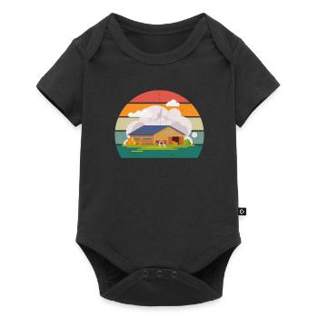 Farmer Farmer Tractor Stable Farm Animal Farmer - Baby Premium short-sleeve bodysuit - black - Front