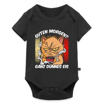Morgenmuffel - Guten Morgen Ganz Dünnes Eis - Baby Premium Kurzarmbody - Schwarz - Vorne