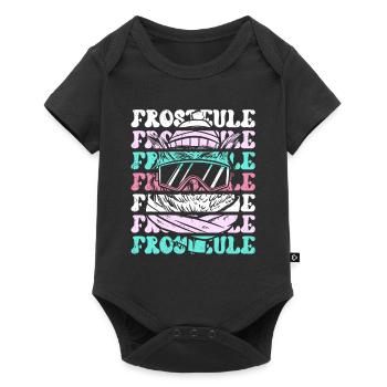 Frieren - FROSTEULE - Baby Premium Kurzarmbody - Schwarz - Vorne