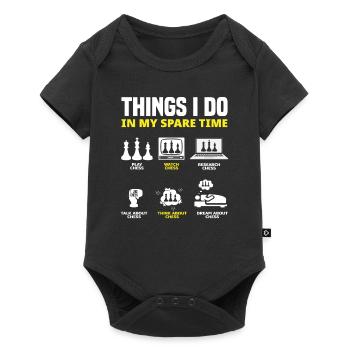 Chess Hobby Recreational Sports - Baby Premium short-sleeve bodysuit - black - Front