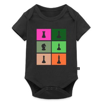 Pièces d’échecs - Body à manches courtes Premium Bébé - noir - Devant