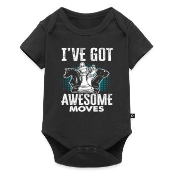Fier cadeau de joueur d’échecs - Body à manches courtes Premium Bébé - noir - Devant