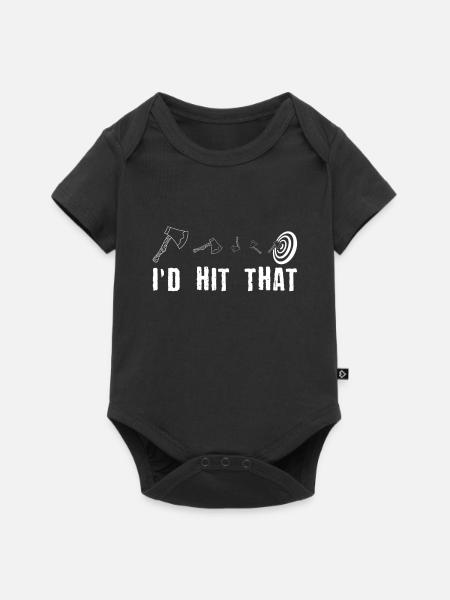 Axtwurf Axe Wurfspiel - Baby Premium Kurzarmbody - Schwarz