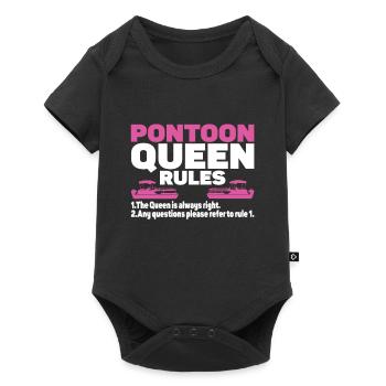 Ponton Queen -Bateau Ponton -Femmes - Body à manches courtes Premium Bébé - noir - Devant