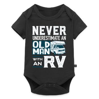 Motorhome, Motorhome, Motorhome camping - Baby Premium short-sleeve bodysuit - black - Front