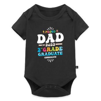 Proud Dad of a 2nd Grade Class of 2023 Graduation - Baby Premium short-sleeve bodysuit - black - Front