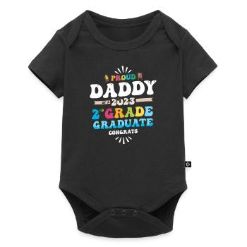 Proud Daddy of a 2nd Grade Class of 2023 - Baby Premium short-sleeve bodysuit - black - Front