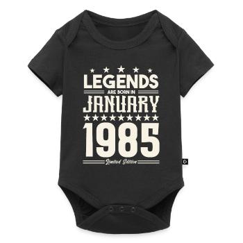 Gift legend January 1985. gift January 1985. - Baby Premium short-sleeve bodysuit - black - Front