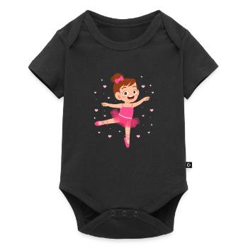Ballet Ballerine Ballet Danseuse Danse Cadeau - Body à manches courtes Premium Bébé - noir - Devant