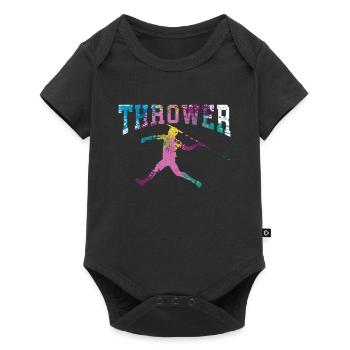 Javelin throw extensor athletics Javelin thrower - Baby Premium short-sleeve bodysuit - black - Front
