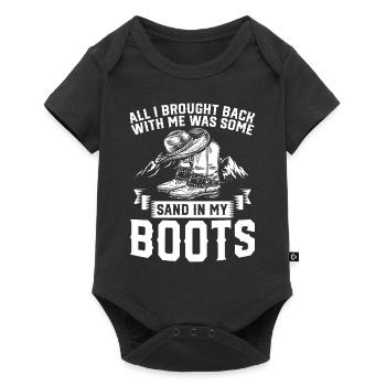 Tout ce que j’ai ramené avec moi, c’était du sable - Body à manches courtes Premium Bébé - noir - Devant