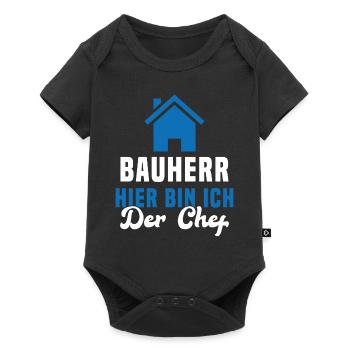 Maître d'ouvrage Ici, c'est moi le chef Chantier - Body à manches courtes Premium Bébé - noir - Devant