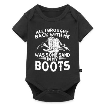 Tout ce que j’ai ramené avec moi, c’était du sable - Body à manches courtes Premium Bébé - noir - Devant