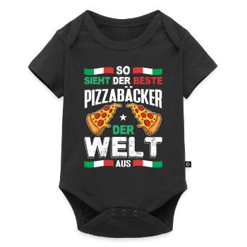 So Sieht Der Beste Pizzabäcker der Welt Aus Pizza - Baby Premium Kurzarmbody - Schwarz - Vorne