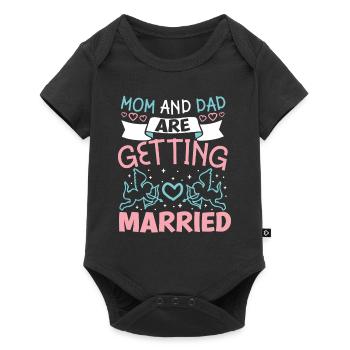 Mom and Dad will get married - Baby Premium short-sleeve bodysuit - black - Front