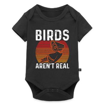 Les oiseaux ne sont pas réels - Body à manches courtes Premium Bébé - noir - Devant