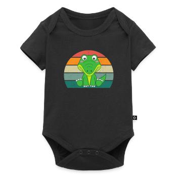 Alligator Alligators Reptiles Kayman Crocodile - Body à manches courtes Premium Bébé - noir - Devant