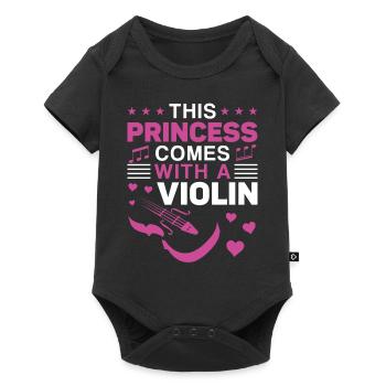 Violoniste Violoniste Fille This - Body à manches courtes Premium Bébé - noir - Devant