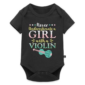 Violoniste Violoniste Fille Jamais - Body à manches courtes Premium Bébé - noir - Devant