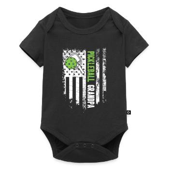 Grandpa Pickleball Paddle - Baby Premium short-sleeve bodysuit - black - Front