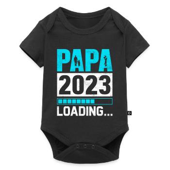 Grossesse Futur Parent Cadeau Papa 2023 - Body à manches courtes Premium Bébé - noir - Devant