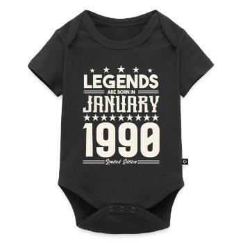 Gift legend January 1990. Gift January 1990. - Baby Premium short-sleeve bodysuit - black - Front