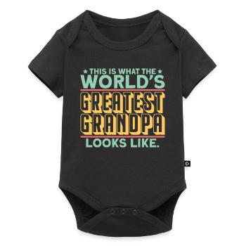 Grand-père - Grand-père - Le meilleur cadeau de grand-père au monde - Body à manches courtes Premium Bébé - noir - Devant