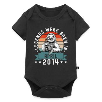 Legends Were Born In April 2014 Faultier Sloth - Baby Premium short-sleeve bodysuit - black - Front