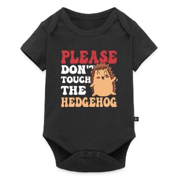 S’il vous plaît ne touchez pas le hérisson mignon animal de compagnie - Body à manches courtes Premium Bébé - noir - Devant