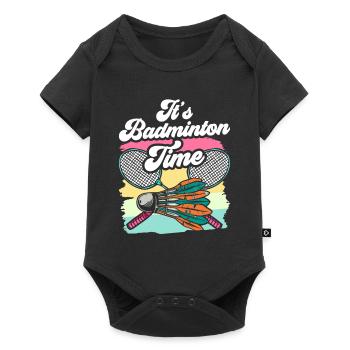 It's badminton time badminton player badminton player - Baby Premium short-sleeve bodysuit - black - Front