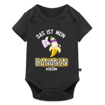 Karneval Kostüm Bananen - Baby Premium Kurzarmbody - Schwarz - Vorne