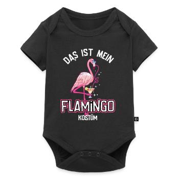 Karneval Kostüm Flamingo - Baby Premium Kurzarmbody - Schwarz - Vorne