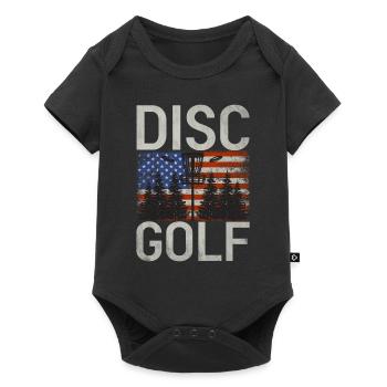 Joueur de Disc Golf et d’Ultimate Frisbee - Body à manches courtes Premium Bébé - noir - Devant