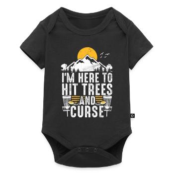 Lustiges Disc Golf & Ultimate Frisbee Spieler - Baby Premium Kurzarmbody - Schwarz - Vorne
