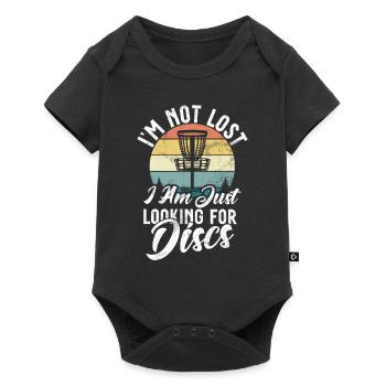 Joueur de Disc Golf et d’Ultimate Frisbee - Body à manches courtes Premium Bébé - noir - Devant