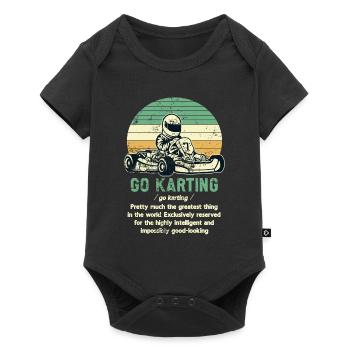 Faire du karting - Body à manches courtes Premium Bébé - noir - Devant