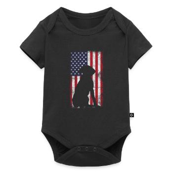 Labrador USA - Baby Premium short-sleeve bodysuit - black - Front