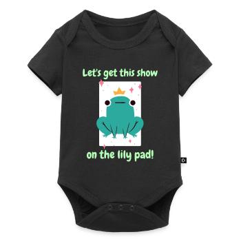 Let's Get This Show On The Lily Pad! Cute Frog - Baby Premium Kurzarmbody - Schwarz - Vorne