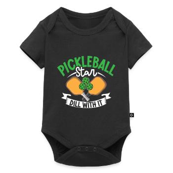Pickleball Player Pickleball Paddle Pickleball - Baby Premium short-sleeve bodysuit - black - Front