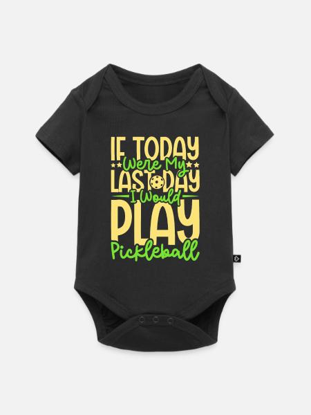 Pickleball Player Pickleball Paddle Pickleball - Baby Premium Kurzarmbody - Schwarz