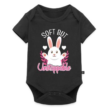 Soft But Unstoppable - Baby Premium short-sleeve bodysuit - black - Front