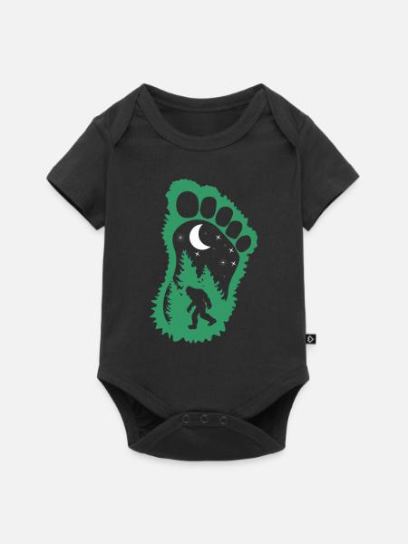 Bigfoot Im Wald - Baby Premium Kurzarmbody - Schwarz
