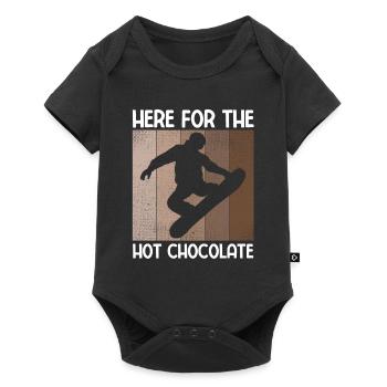 Snowboard Spruch für Snowboarder - Baby Premium Kurzarmbody - Schwarz - Vorne