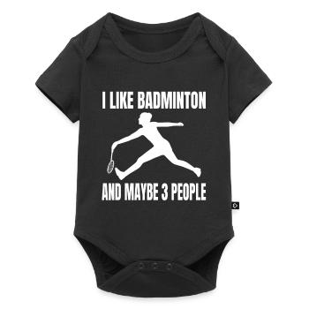 Fan de badminton Joueur de badminton Badminton - Body à manches courtes Premium Bébé - noir - Devant