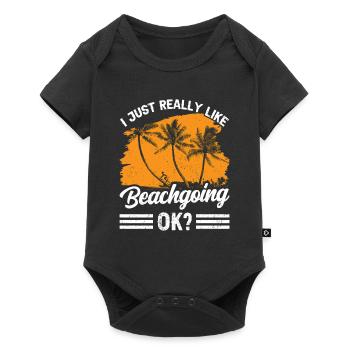 J’aime juste m’allonger sur la plage - Body à manches courtes Premium Bébé - noir - Devant