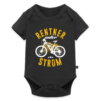 Rentner Unter Strom - E Bike Elektro Radtour Fahrr - Baby Premium Kurzarmbody - Schwarz - Vorne