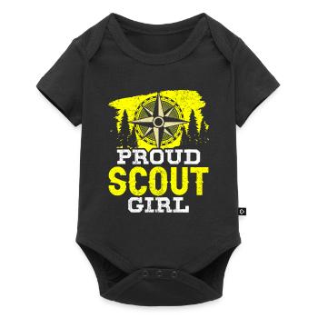 Fiers scouts du camp du clan scout - Body à manches courtes Premium Bébé - noir - Devant