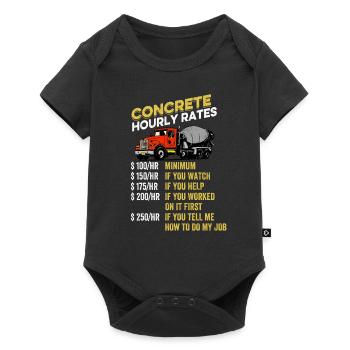 Concrete Finisher Worker Gift Cement Mixer Truck - Baby Premium short-sleeve bodysuit - black - Front